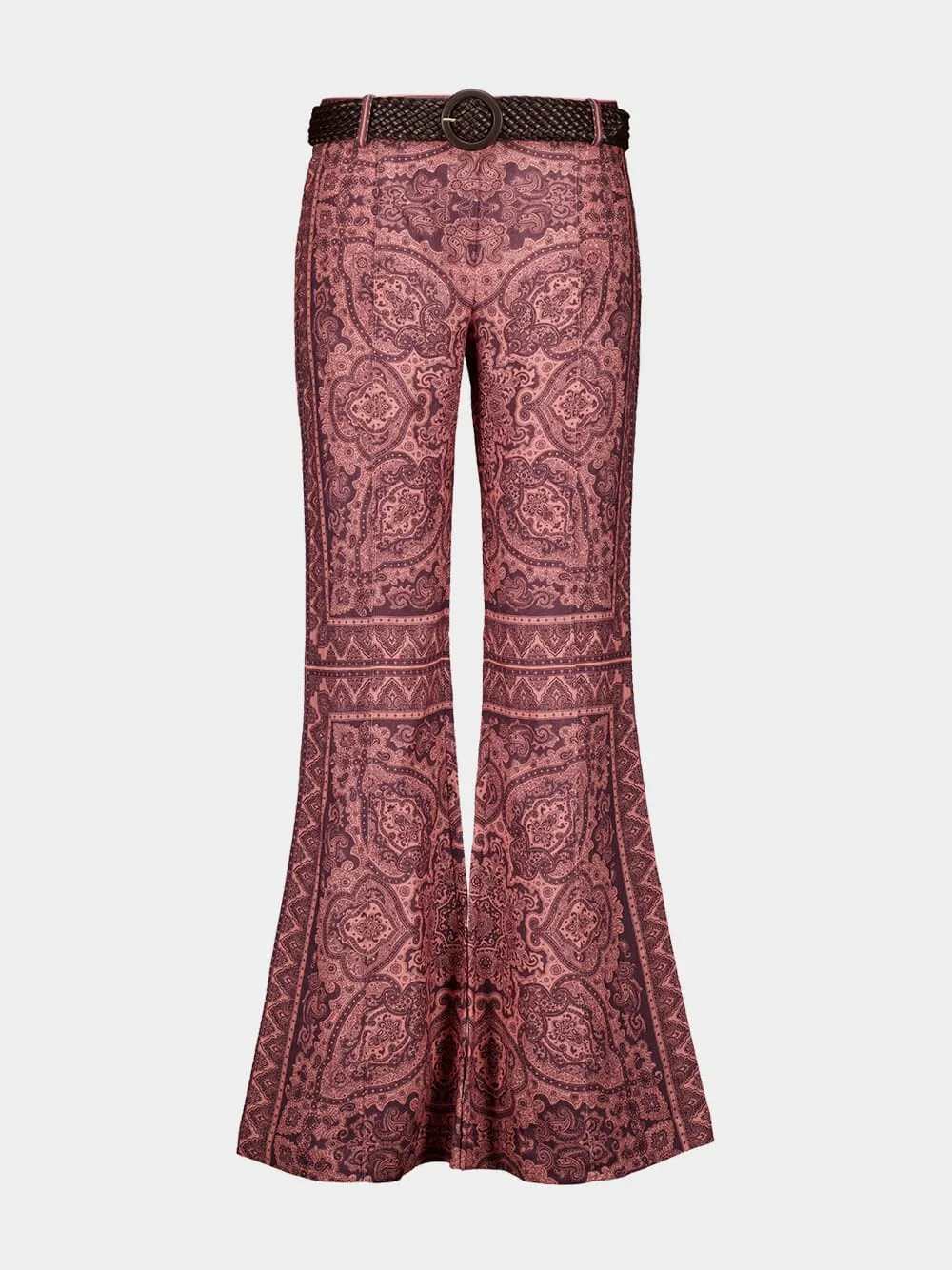 Flared Paisley Ottie Linen Pants sold by Fashion Clinic