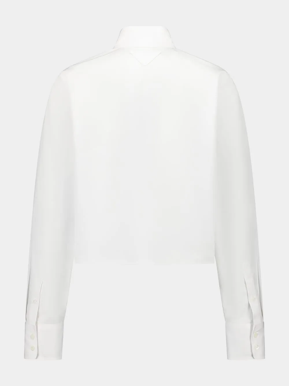 Embroidered Collar White Poplin Shirt sold by Fashion Clinic product image thumbnail 2
