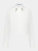 Embroidered Collar White Poplin Shirt sold by Fashion Clinic