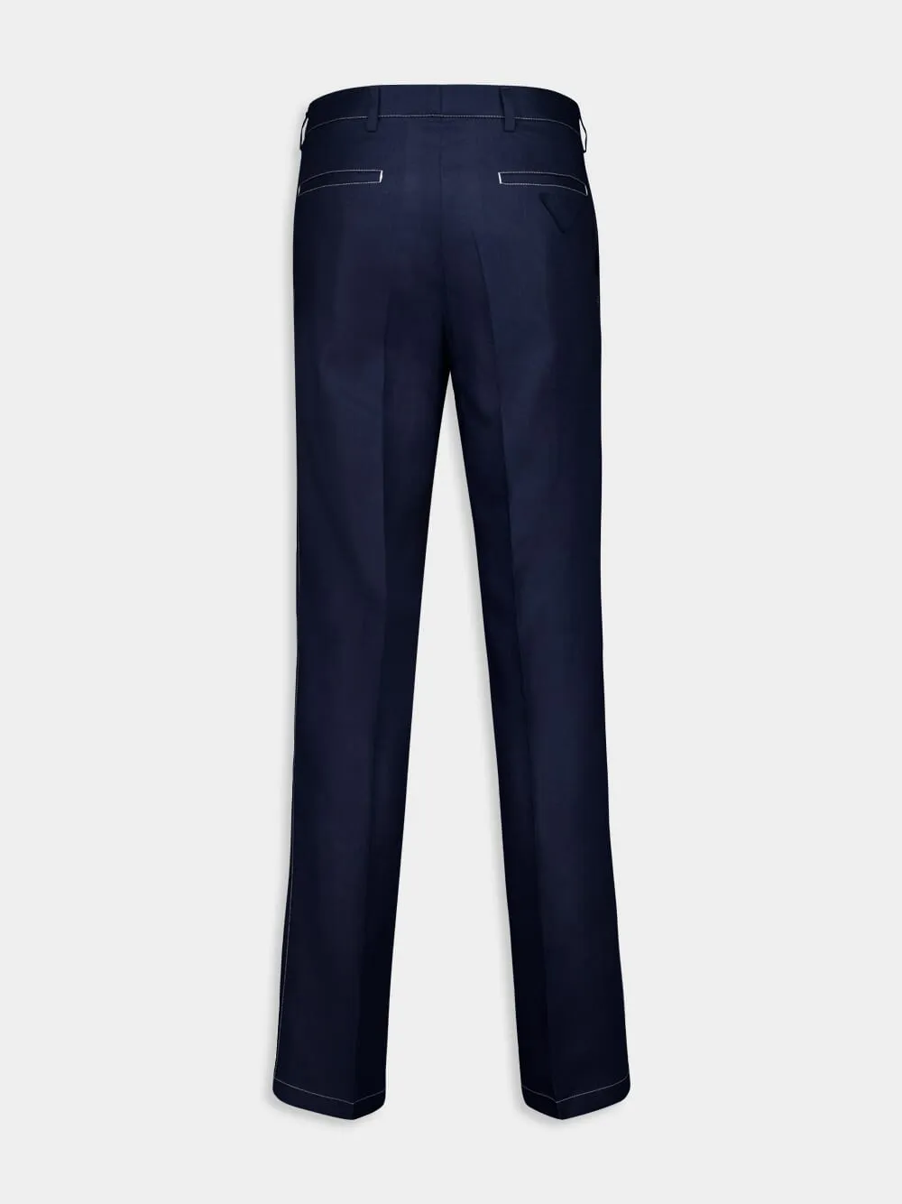 Navy Blue Linen Pants sold by Fashion Clinic product image thumbnail 2
