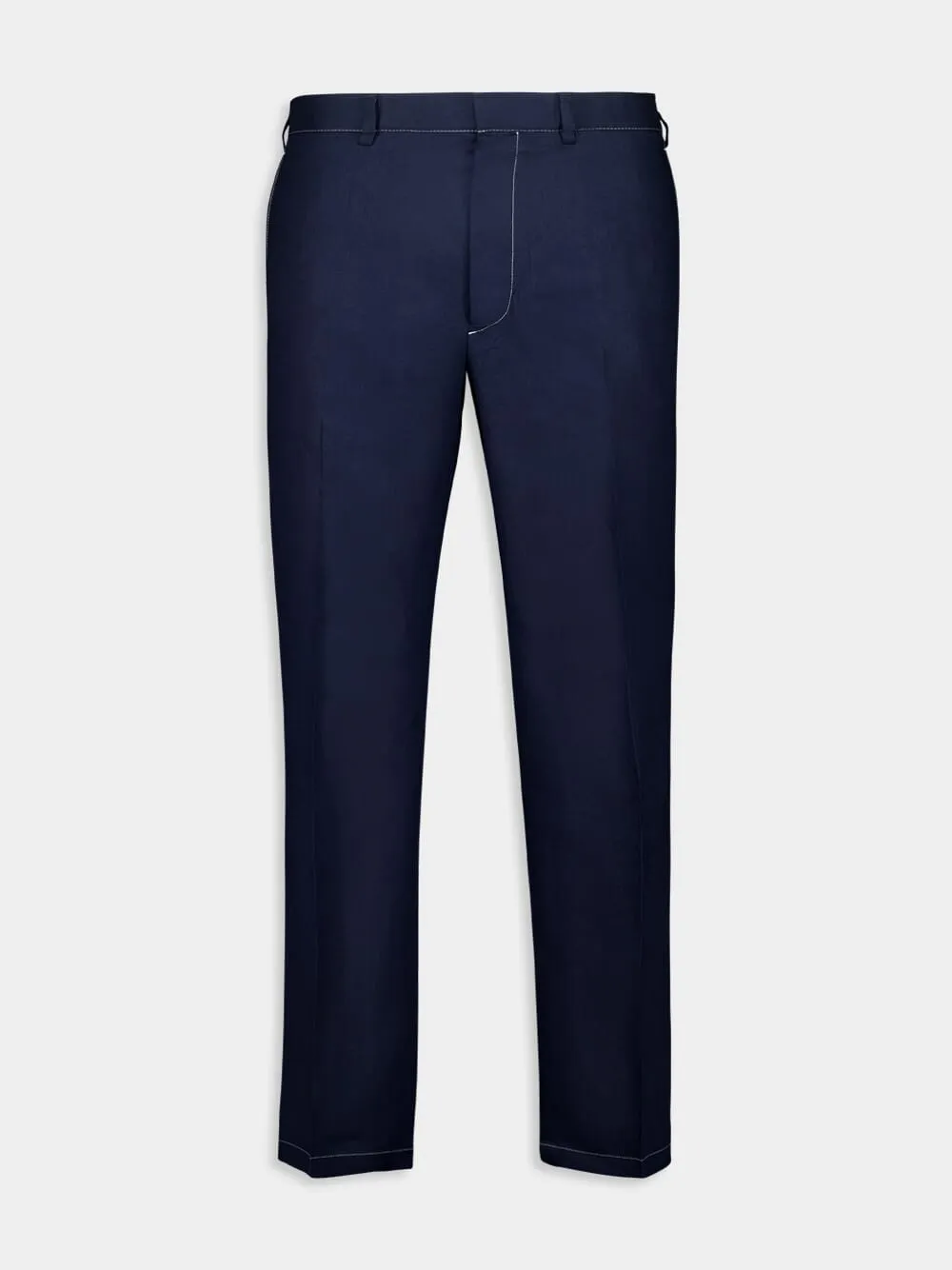 Navy Blue Linen Pants sold by Fashion Clinic