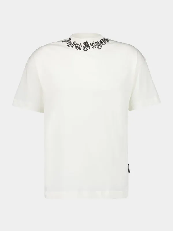 White Neck Logo T-Shirt sold by Fashion Clinic