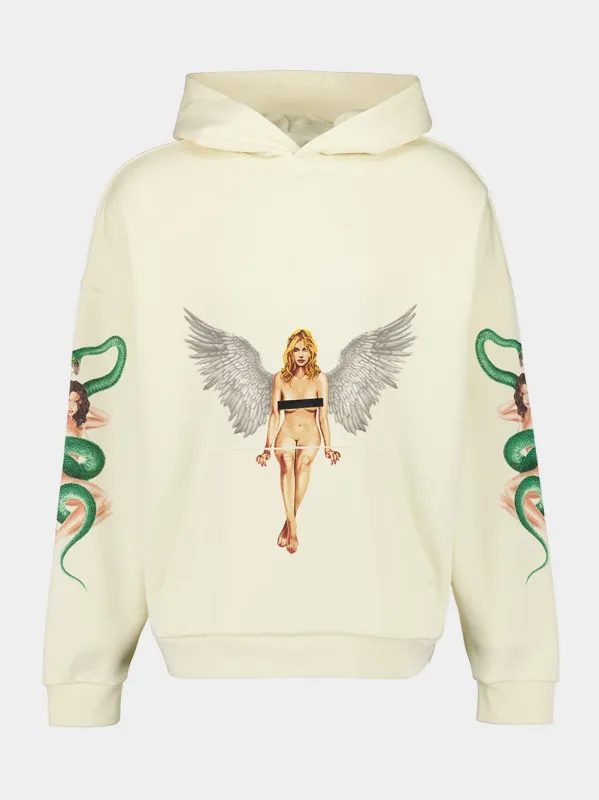Ivory Pin-Up Hoodie sold by Fashion Clinic