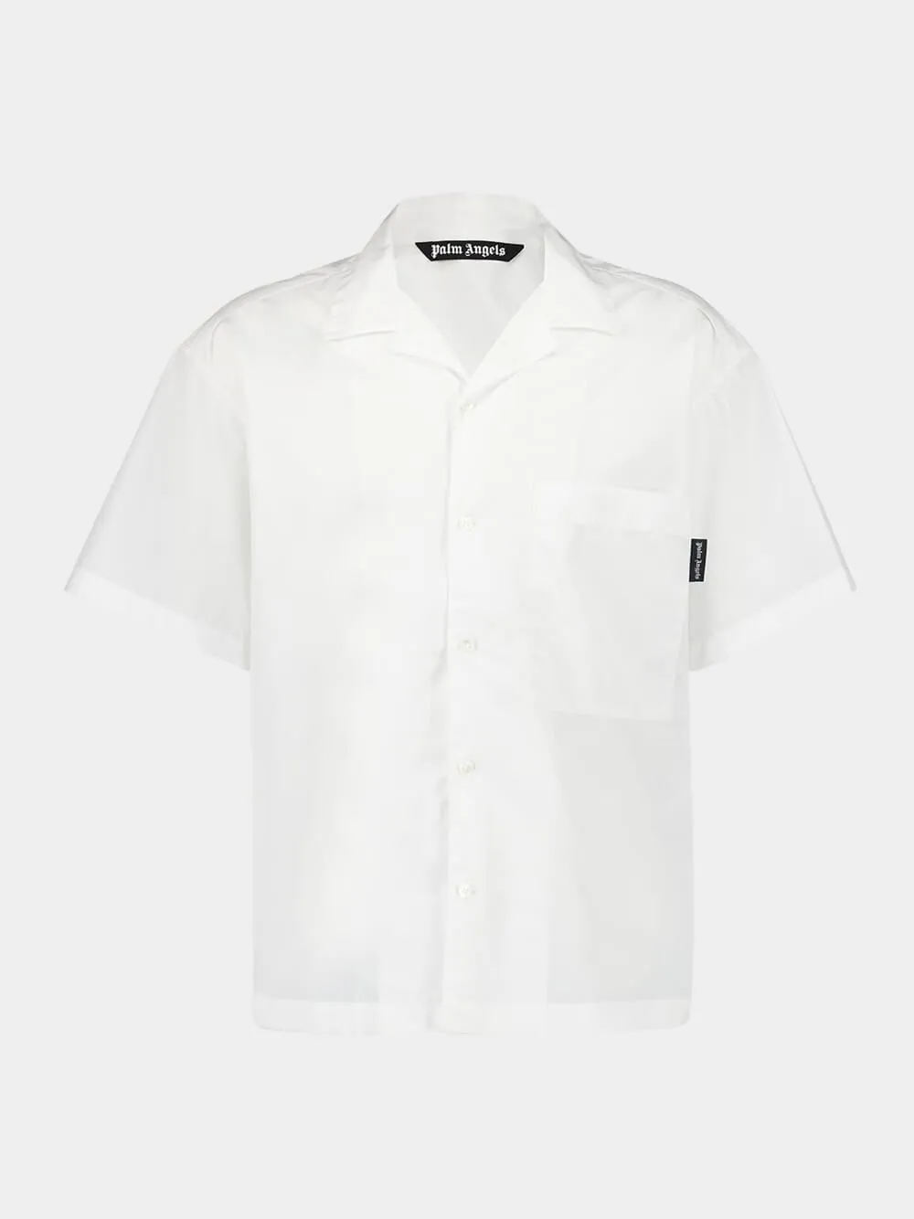 White Shirt with Curved Logo sold by Fashion Clinic