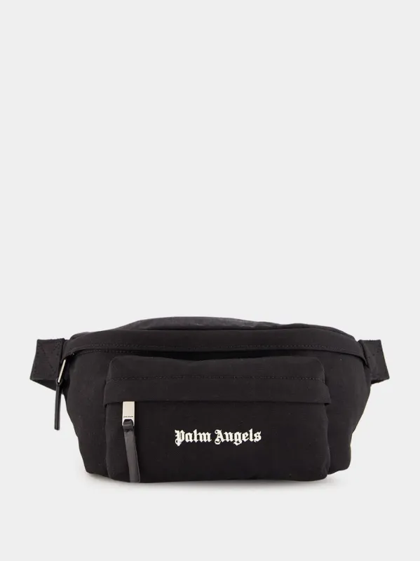 Black Logo Fanny Pack made by Palm Angels