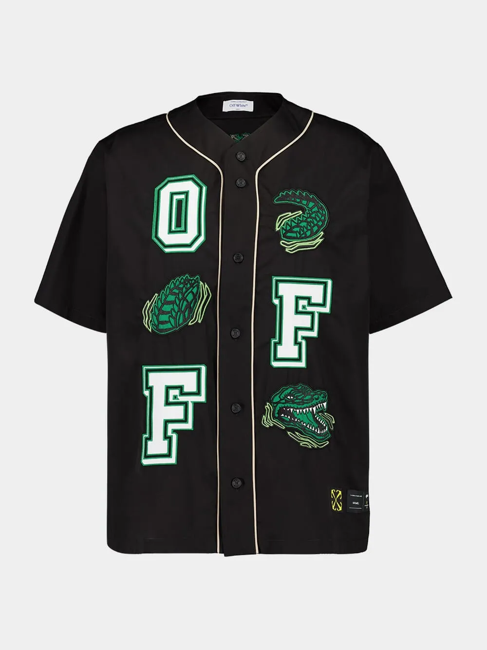 Crocodile Patch Baseball Shirt sold by Fashion Clinic