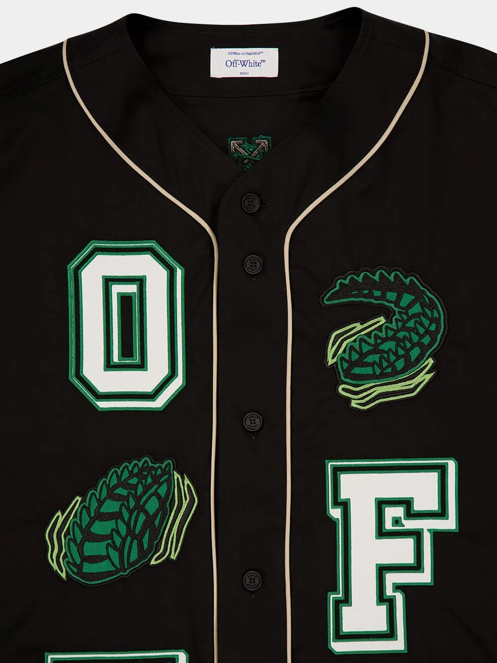 Crocodile Patch Baseball Shirt sold by Fashion Clinic product image thumbnail 3