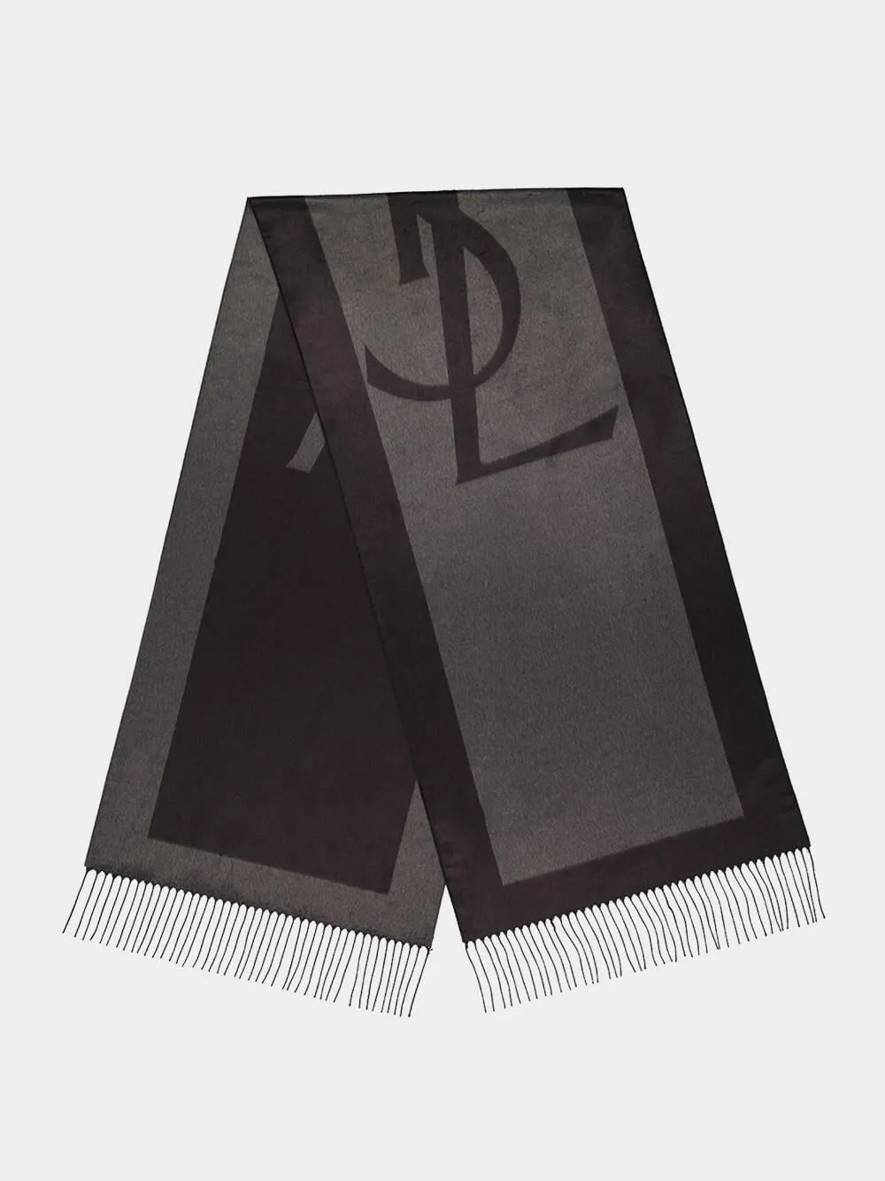 Dark Grey Cassandre Silk Scarf sold by Fashion Clinic
