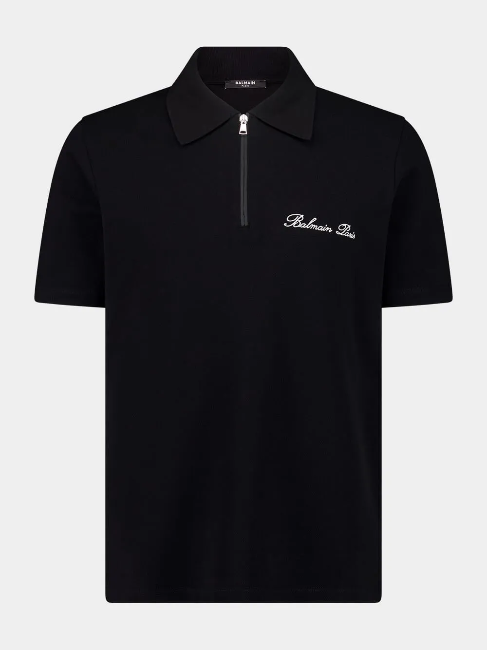 Black Embroidered Polo Shirt sold by Fashion Clinic