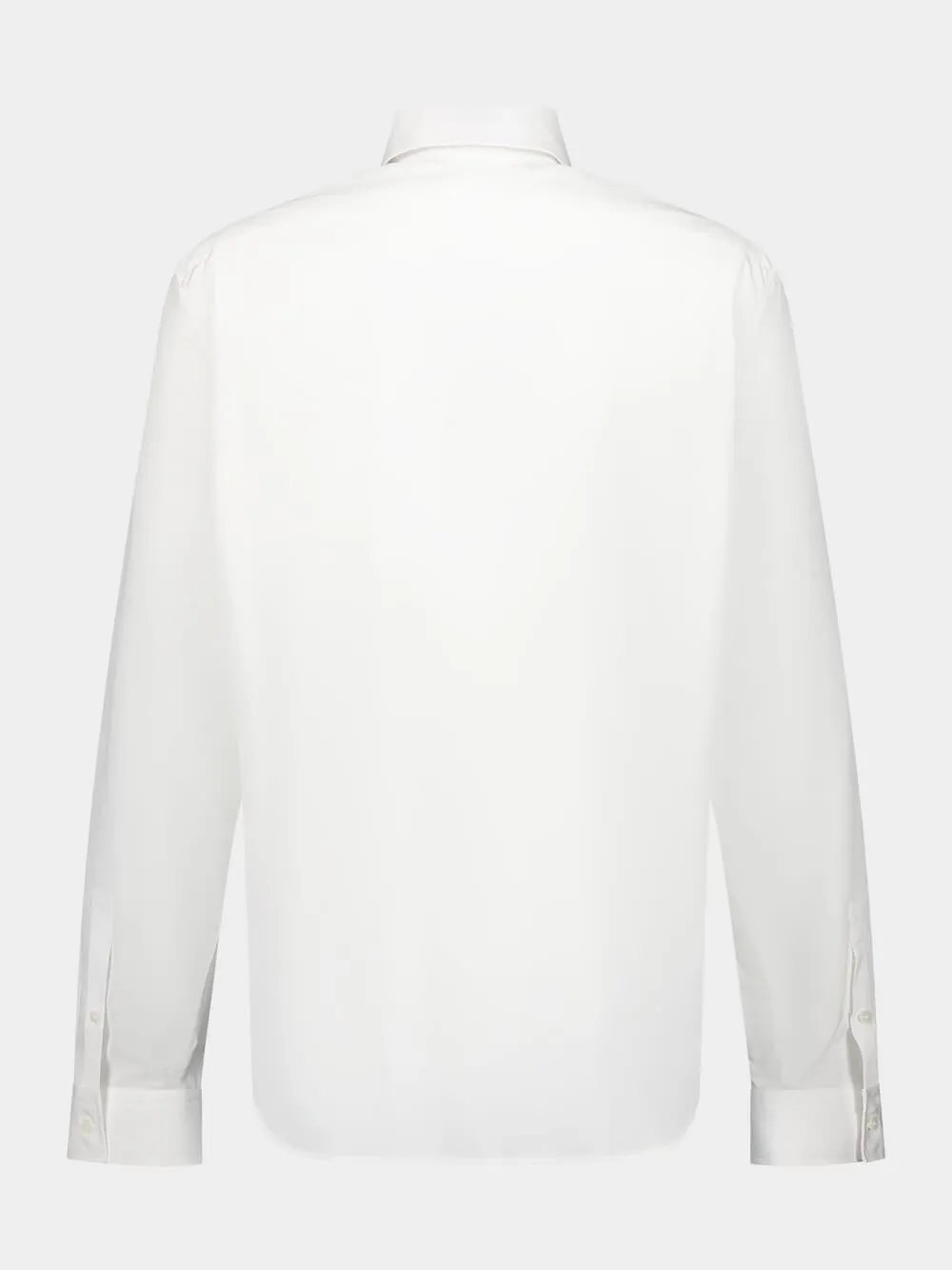 Embroidered Collar White Poplin Shirt sold by Fashion Clinic product image thumbnail 3