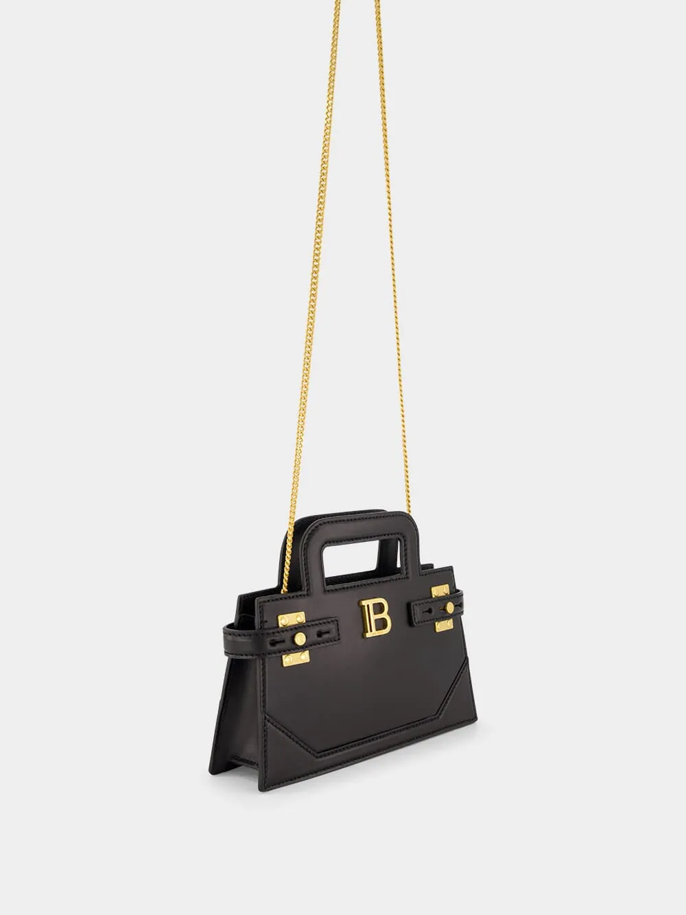 Black Small B-Buzz Top Handle Bag in Calfskin sold by Fashion Clinic product image thumbnail 4