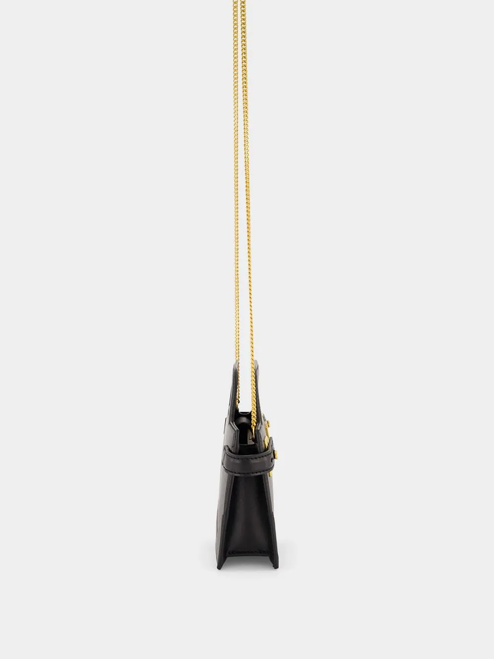Black Small B-Buzz Top Handle Bag in Calfskin sold by Fashion Clinic product image thumbnail 5
