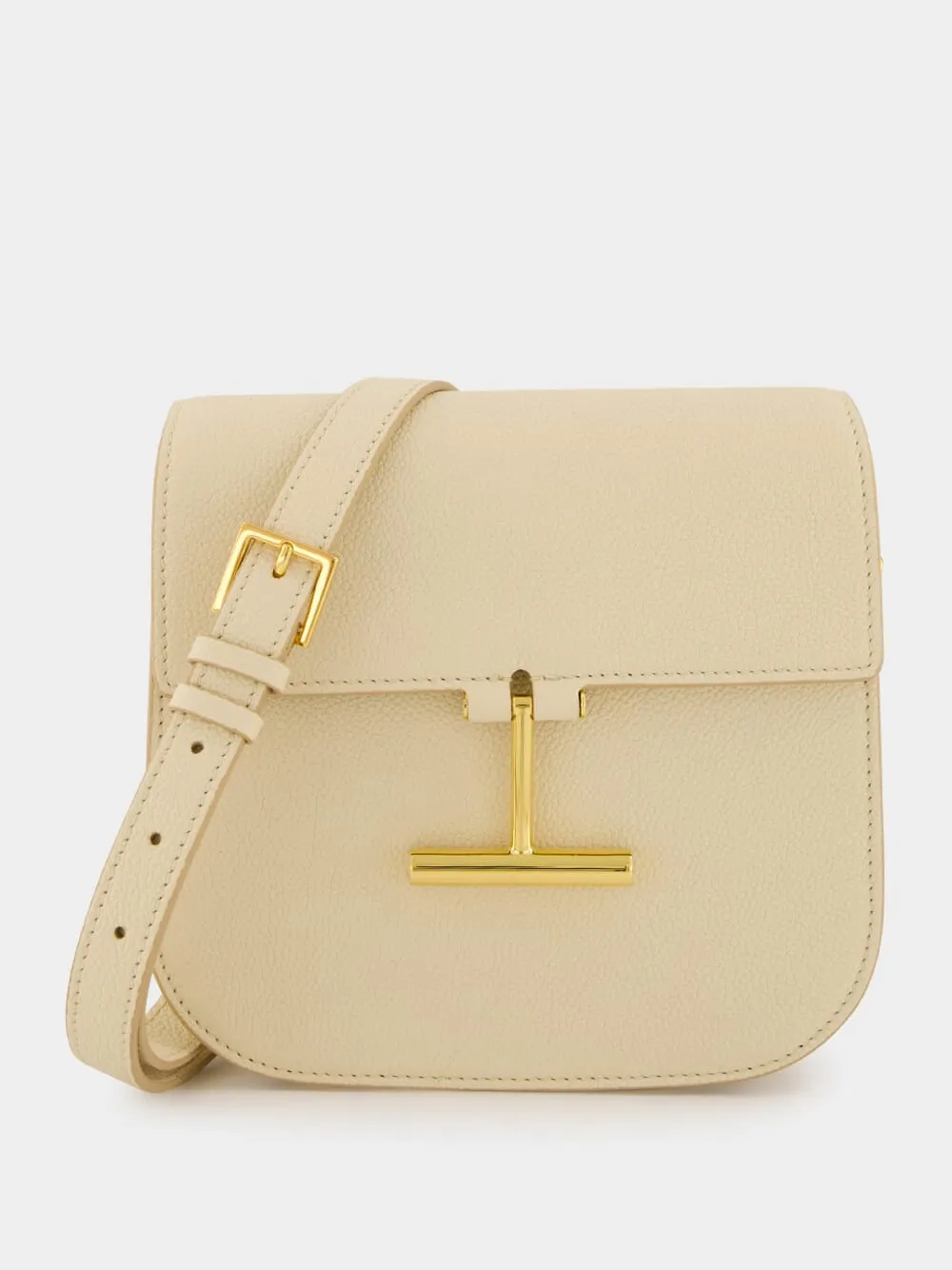 Beige Tara Mini Crossbody in Grain Leather sold by Fashion Clinic