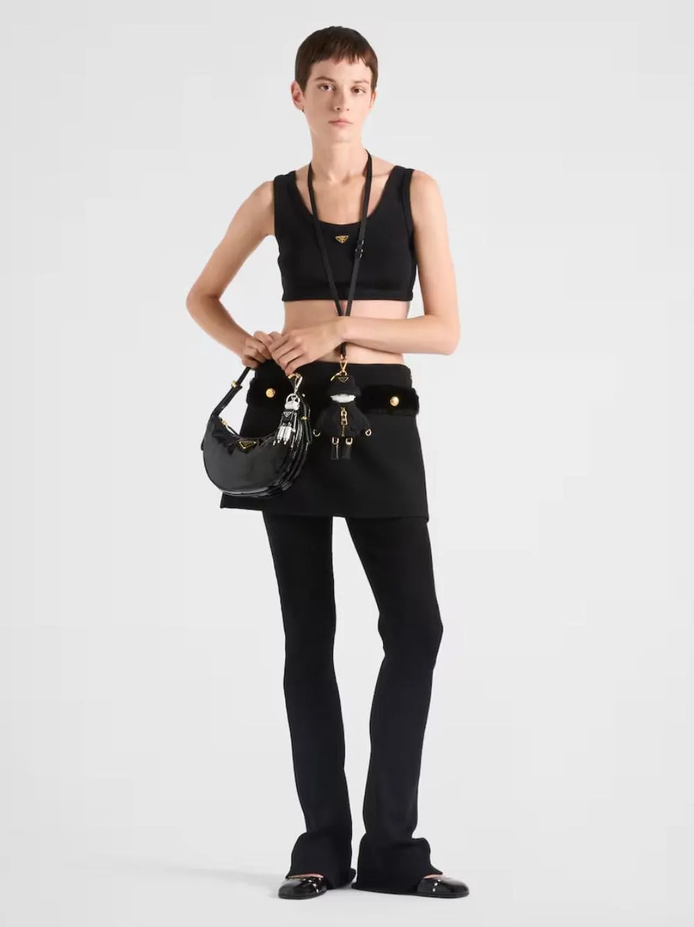 Black Ribbed Tank Top sold by Fashion Clinic product image thumbnail 2