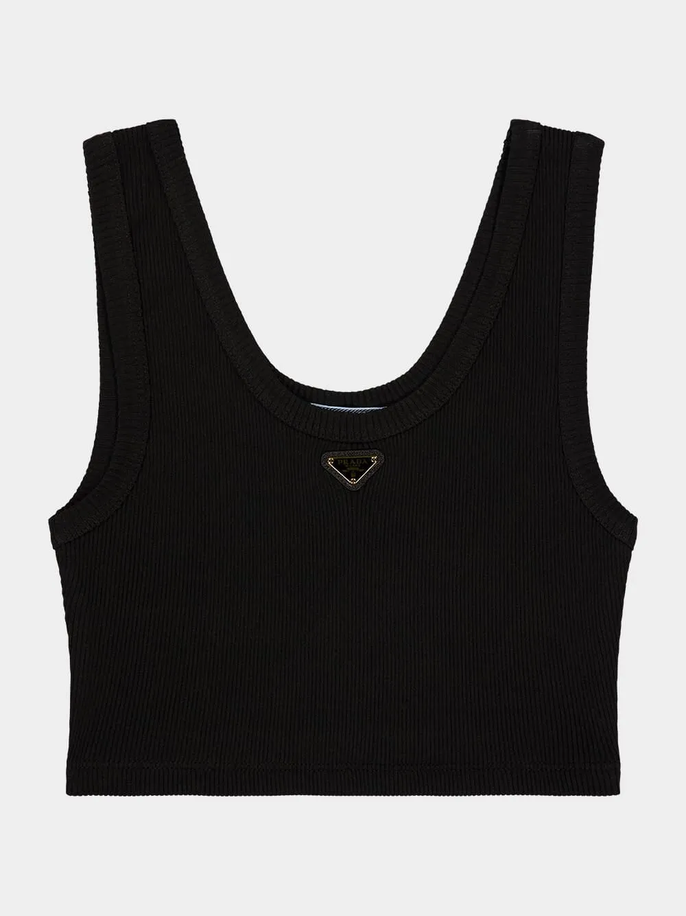 Black Ribbed Tank Top sold by Fashion Clinic product image thumbnail 5