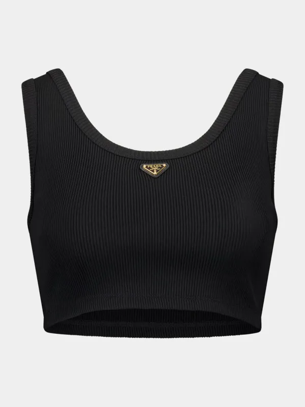 Black Ribbed Tank Top sold by Fashion Clinic