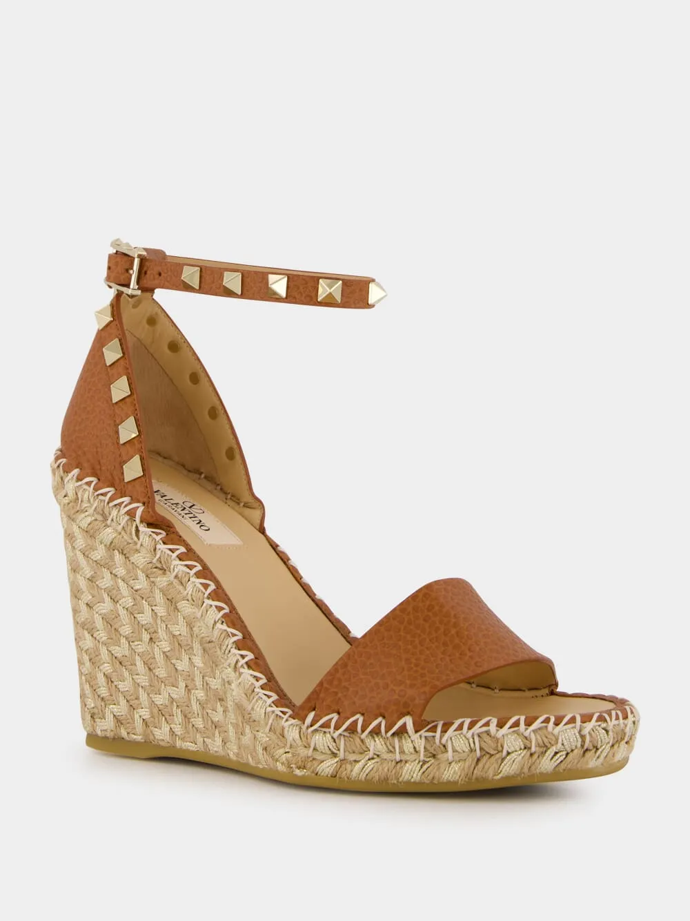 Camel Double Rockstud Wedge Sandals sold by Fashion Clinic product image thumbnail 2