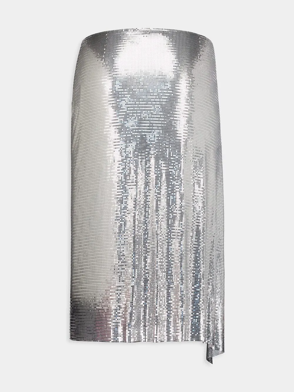 Silver Chainmail Draped Skirt sold by Fashion Clinic product image thumbnail 3