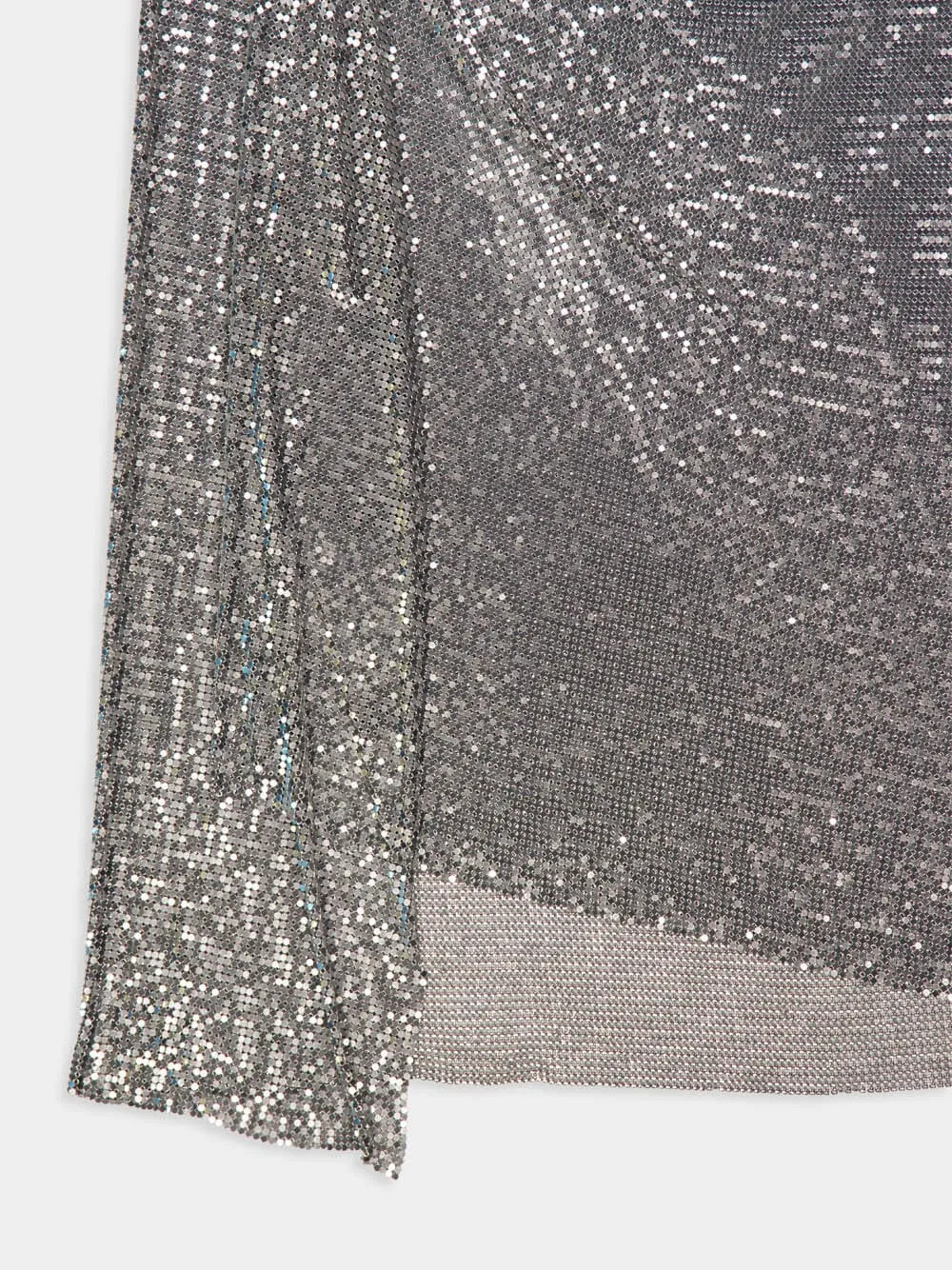 Silver Chainmail Draped Skirt sold by Fashion Clinic product image thumbnail 5