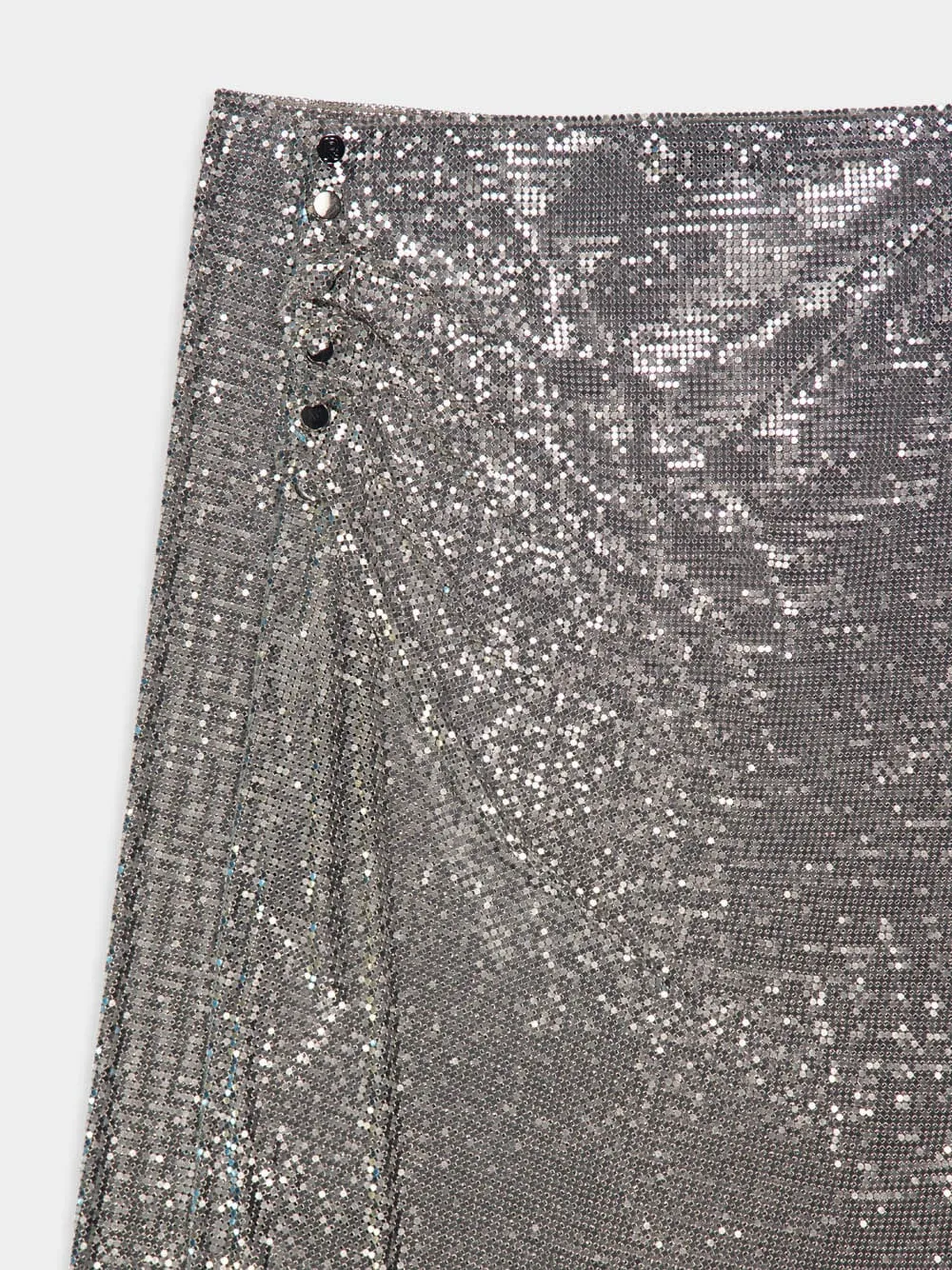Silver Chainmail Draped Skirt sold by Fashion Clinic product image thumbnail 4