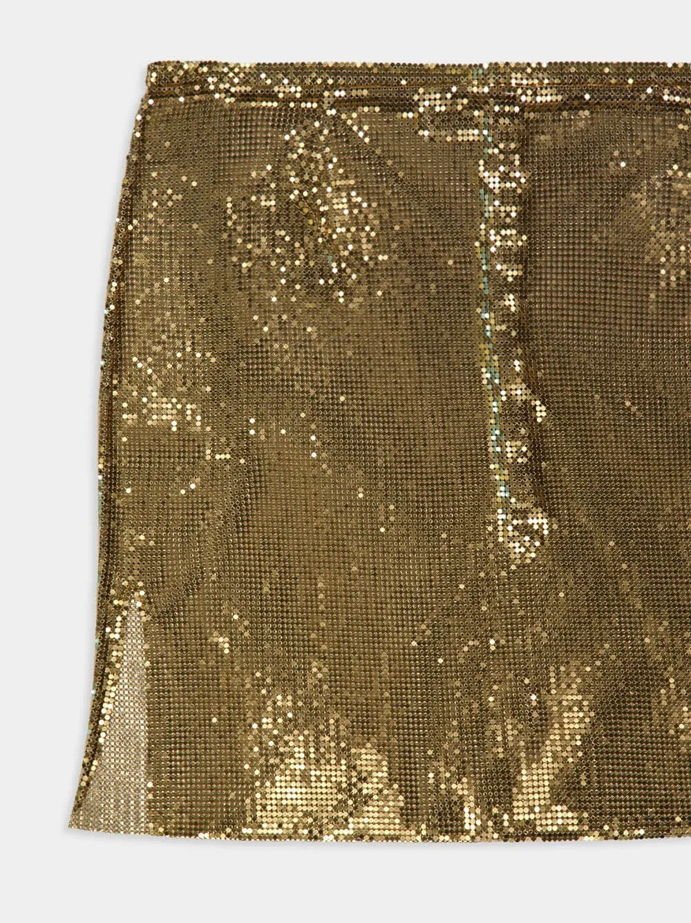Gold Mesh Mini Skirt sold by Fashion Clinic product image thumbnail 3