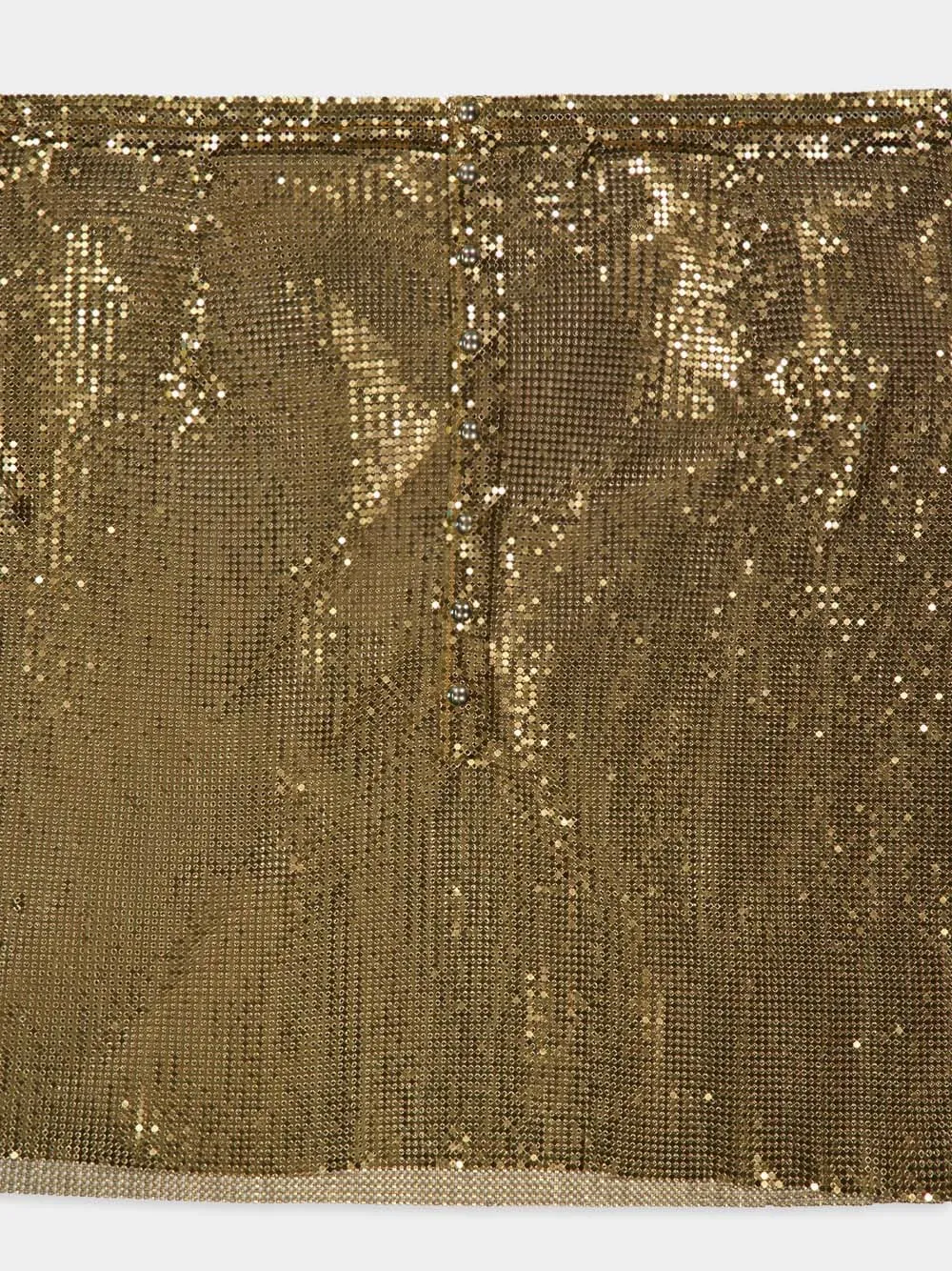 Gold Mesh Mini Skirt sold by Fashion Clinic product image thumbnail 4