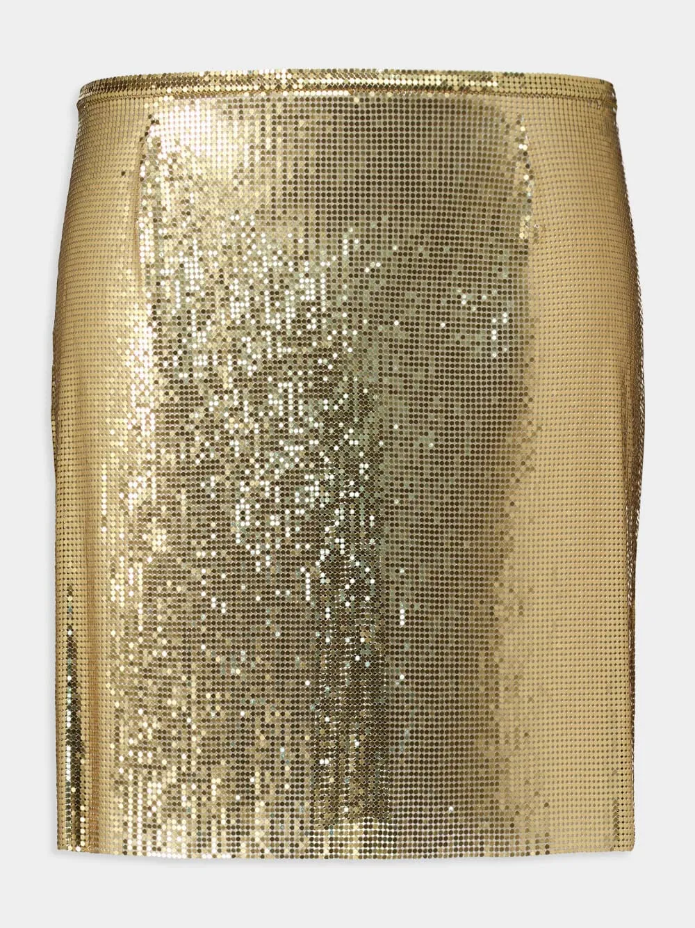 Gold Mesh Mini Skirt sold by Fashion Clinic