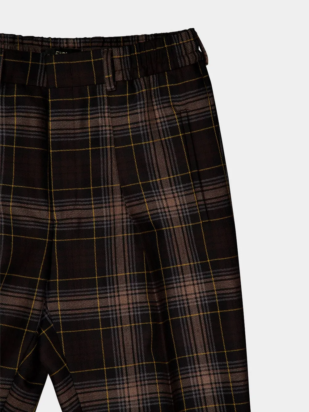 Brown Tartan Trousers sold by Fashion Clinic product image thumbnail 3