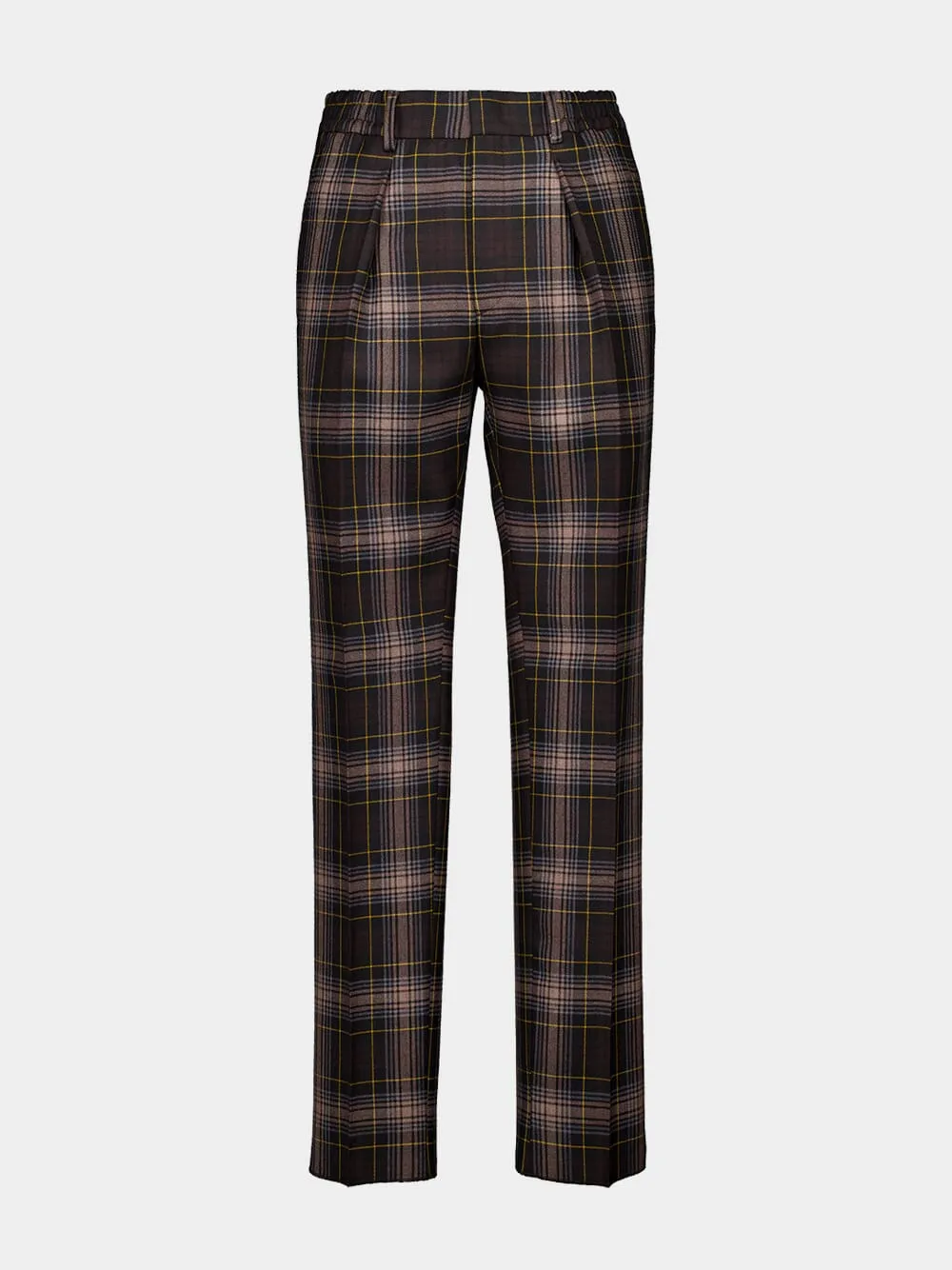 Brown Tartan Trousers sold by Fashion Clinic