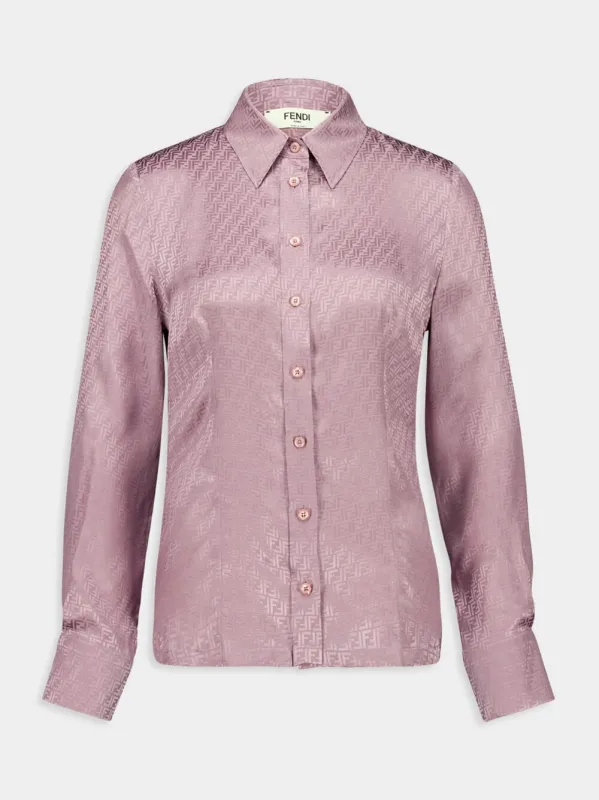 Mauve Pink Silk Shirt sold by Fashion Clinic