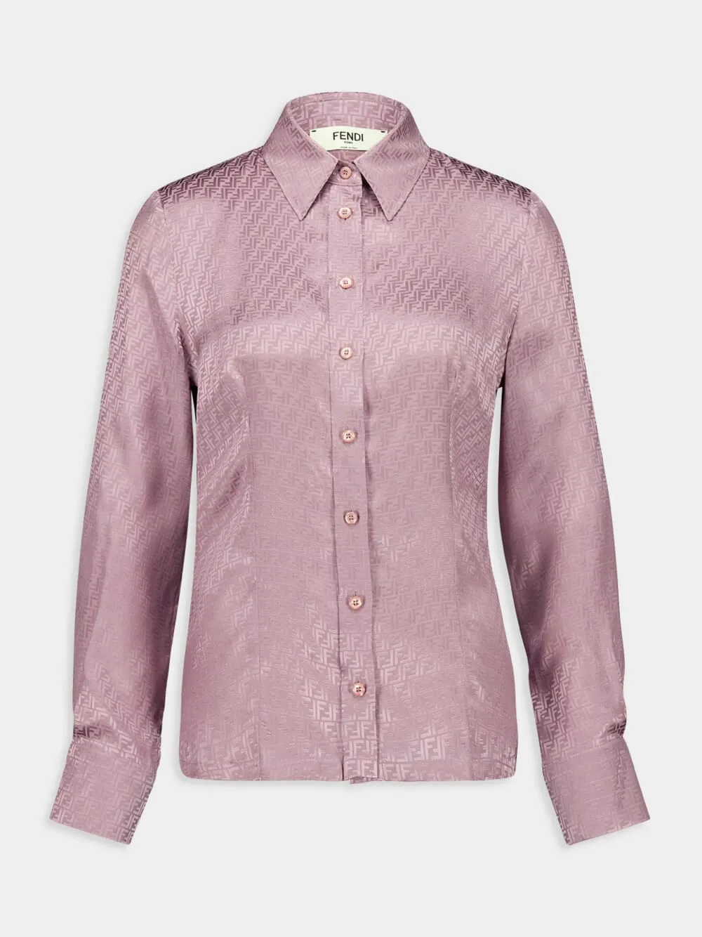 Mauve Pink Silk Shirt sold by Fashion Clinic