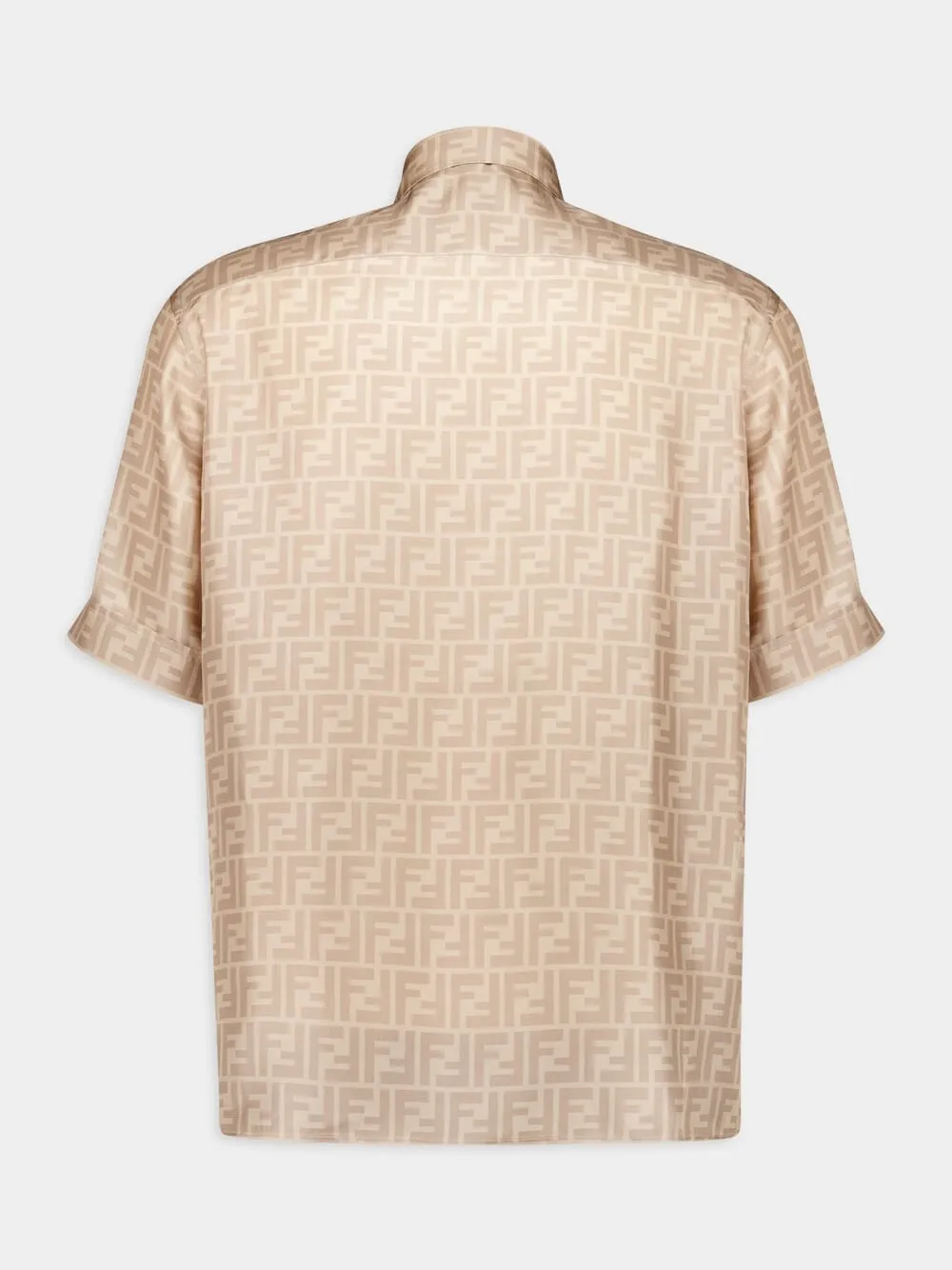 Beige FF Silk Shirt sold by Fashion Clinic product image thumbnail 3