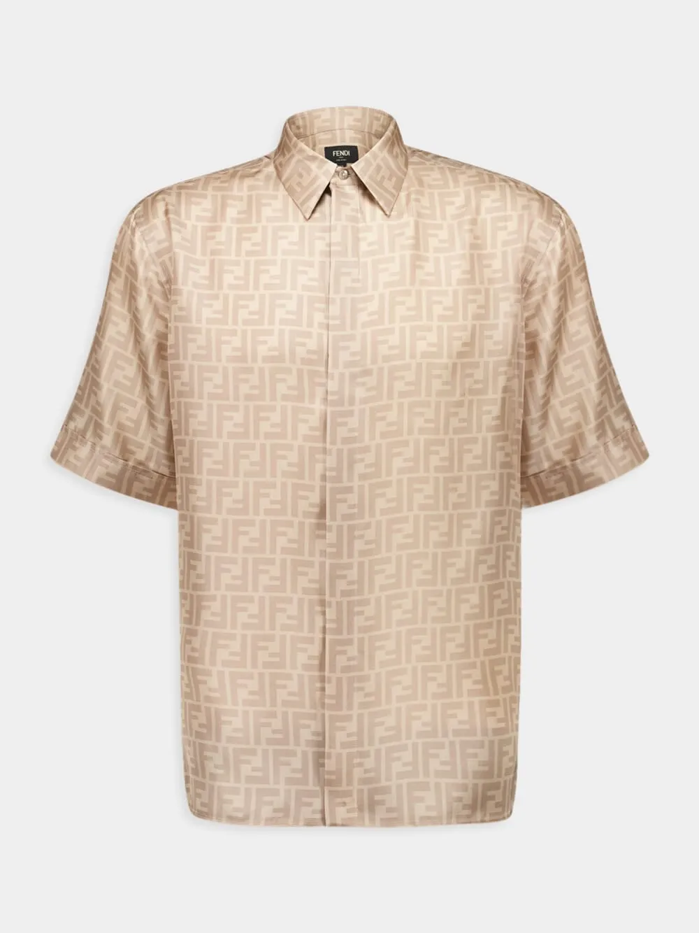 Beige FF Silk Shirt sold by Fashion Clinic