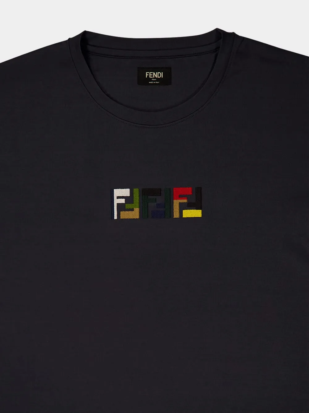 Dark Grey FF Cotton T-Shirt sold by Fashion Clinic product image thumbnail 3