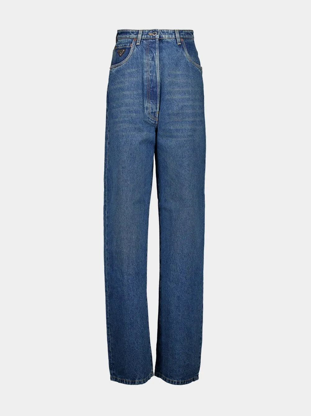 Blue Wide-Leg Jeans sold by Fashion Clinic