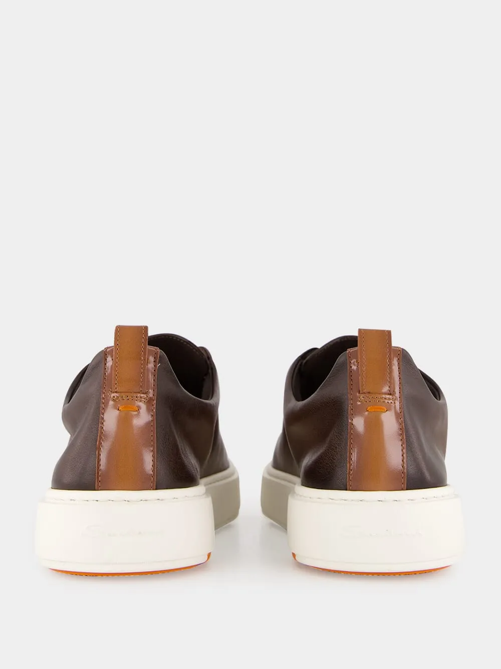 Brown Leather Slip-On Sneakers sold by Fashion Clinic product image thumbnail 5