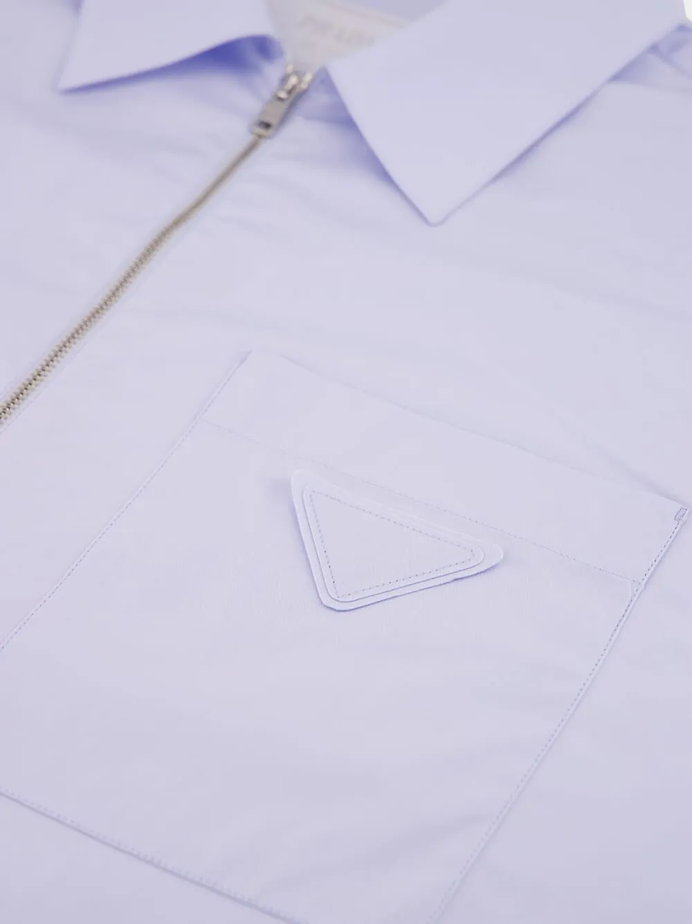 Light Blue Poplin Shirt with Zipper sold by Fashion Clinic product image thumbnail 4