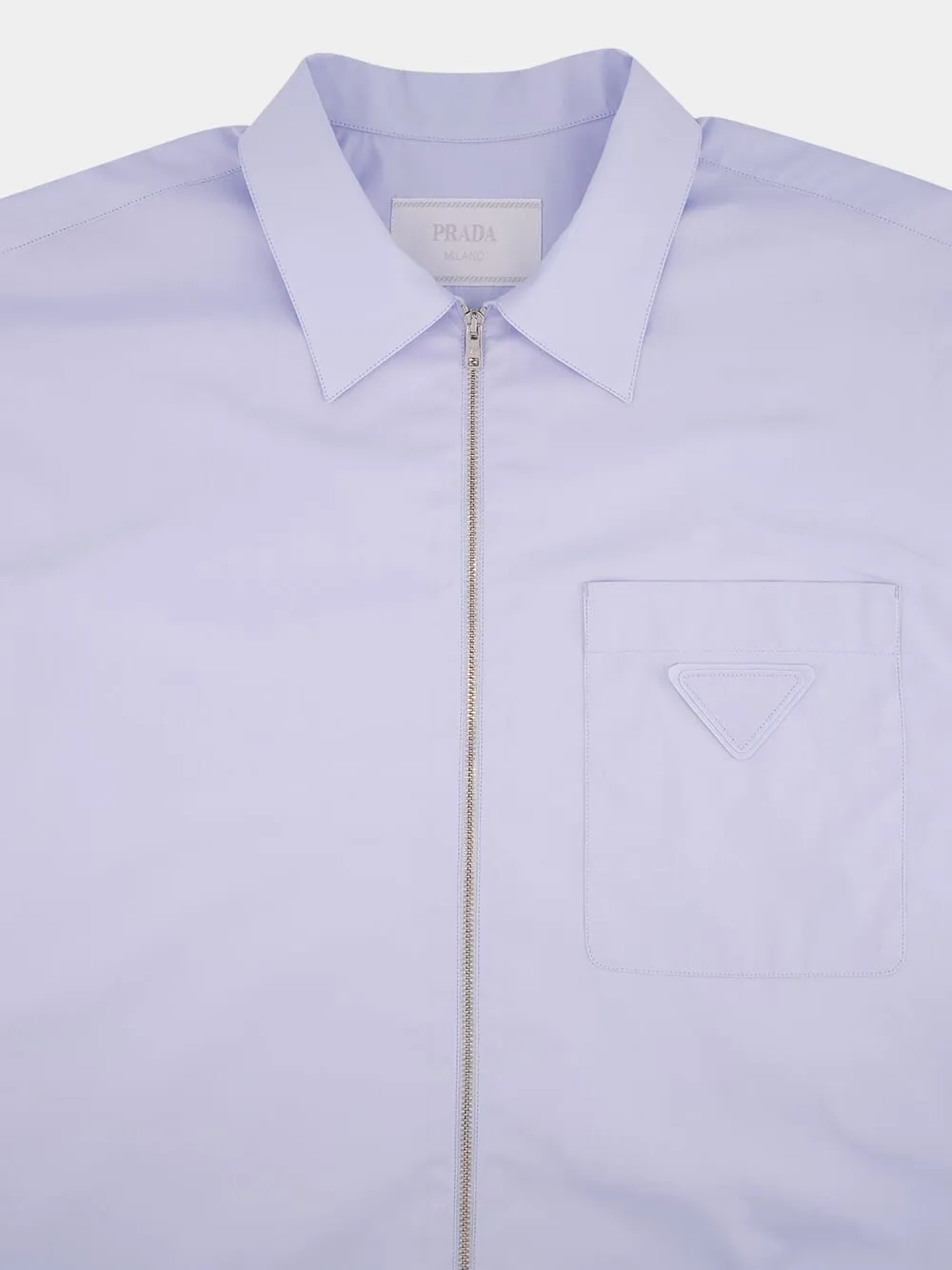 Light Blue Poplin Shirt with Zipper sold by Fashion Clinic product image thumbnail 3