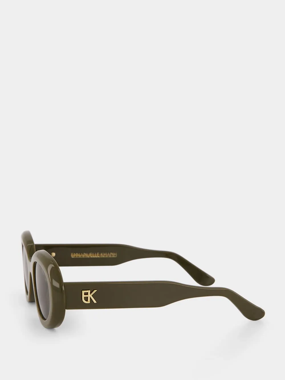 Olive Green Oval Queen Sunglasses sold by Fashion Clinic product image thumbnail 3