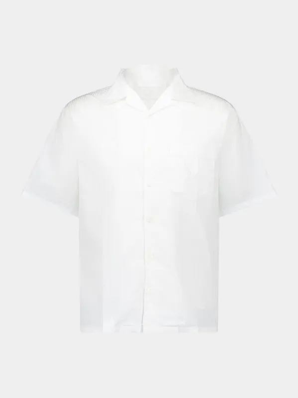 White Cotton Short-Sleeve Shirt sold by Fashion Clinic