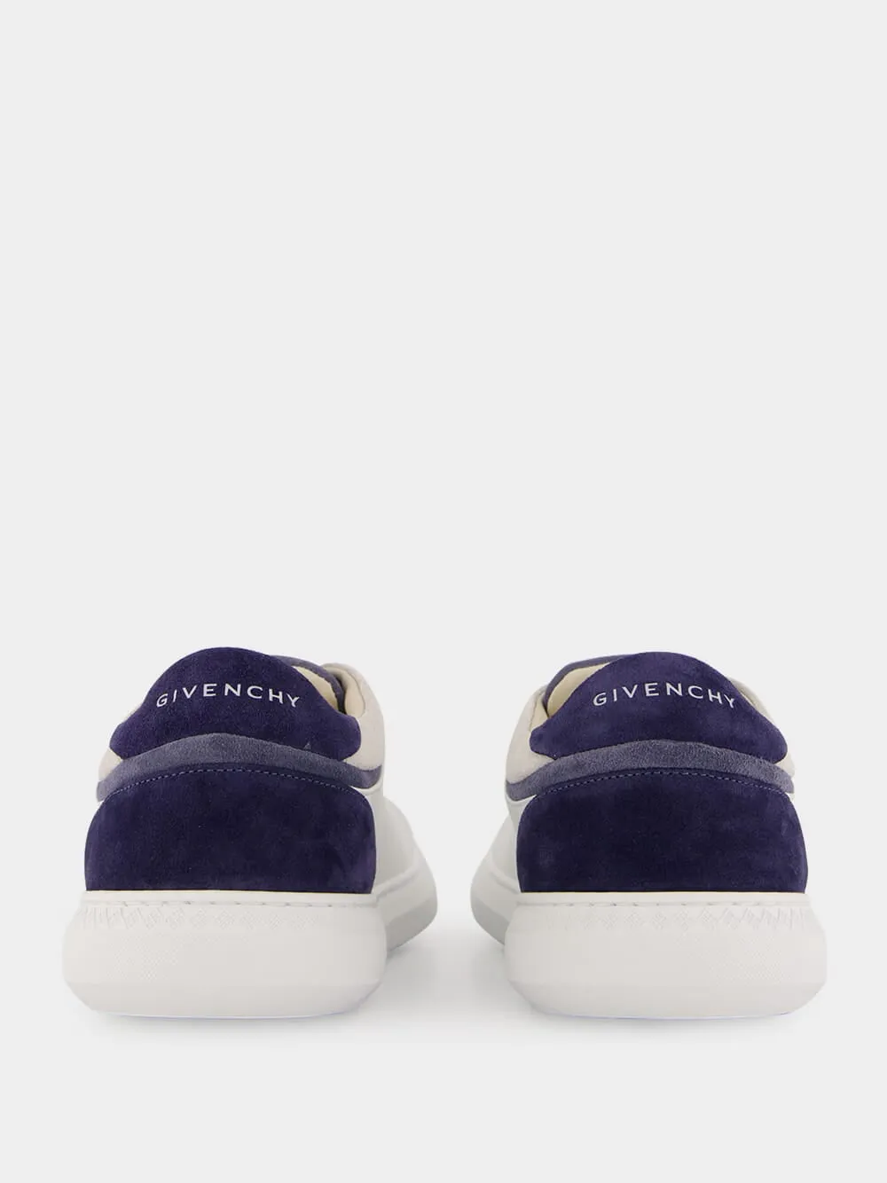 White & Blue G Set Leather and Suede Sneakers sold by Fashion Clinic product image thumbnail 5