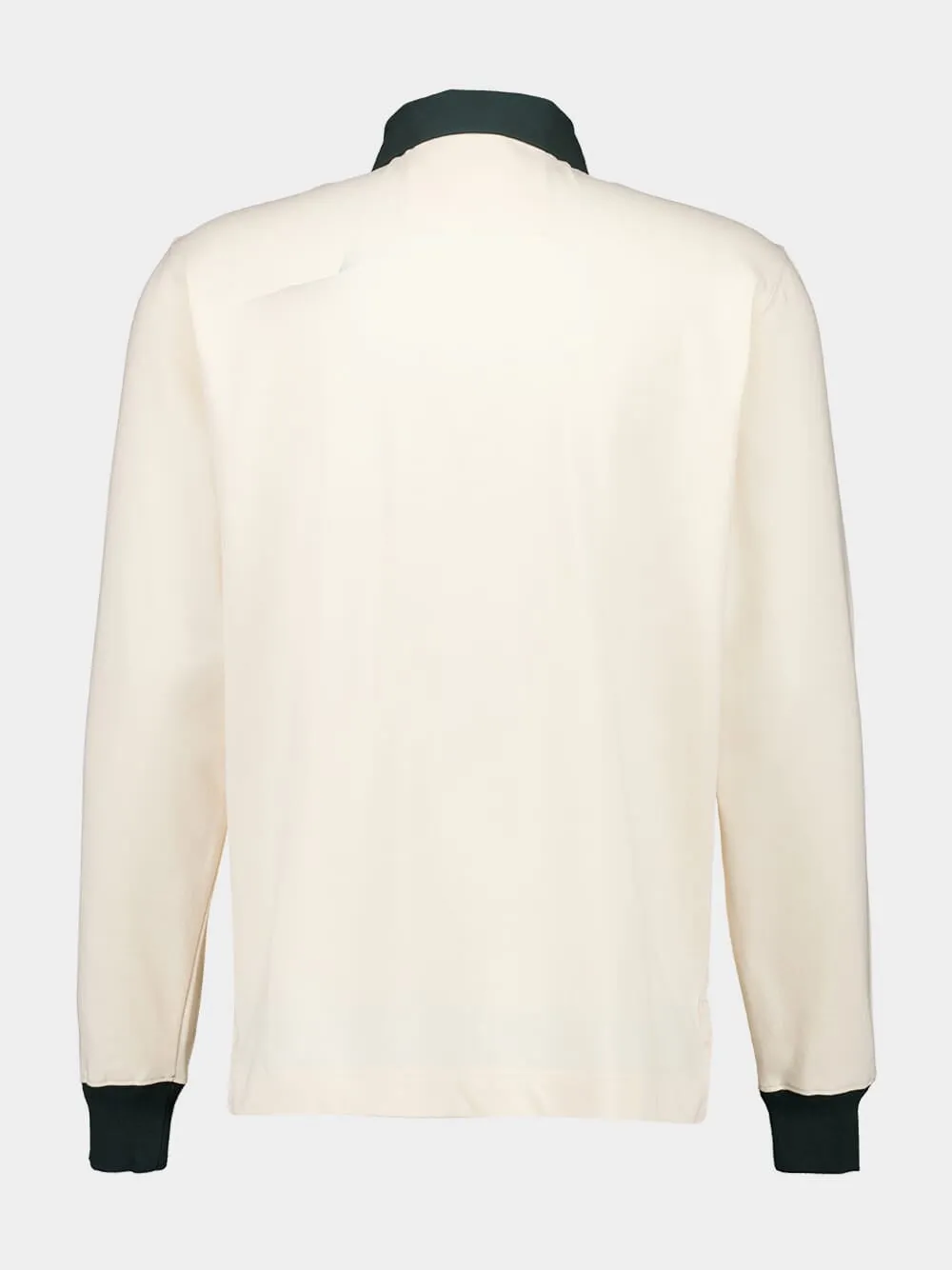 Cream Long-Sleeve Rugby Polo sold by Fashion Clinic product image thumbnail 2