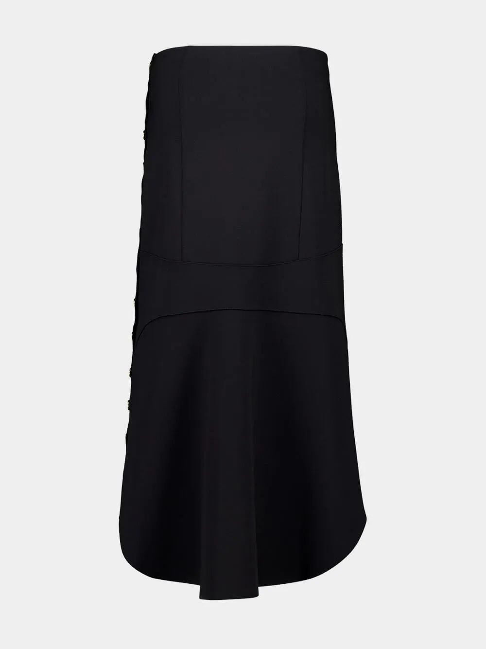 Black Punto Milano Skirt with Buttons sold by Fashion Clinic product image thumbnail 4