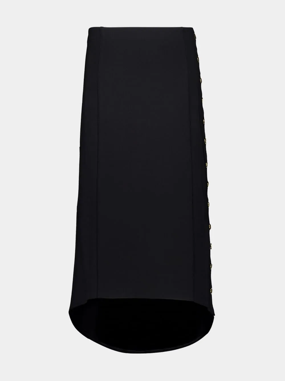 Black Punto Milano Skirt with Buttons sold by Fashion Clinic product image thumbnail 2
