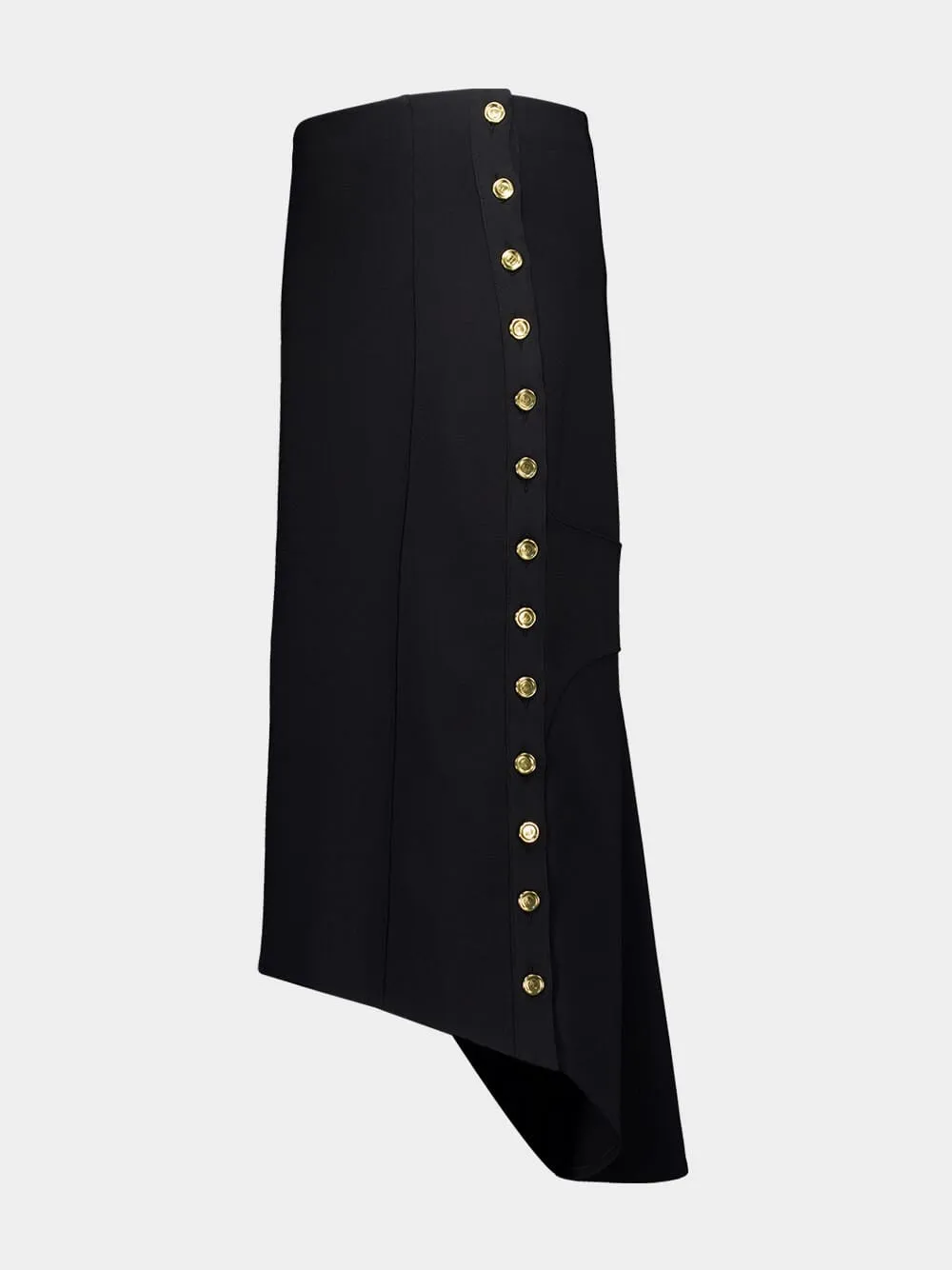 Black Punto Milano Skirt with Buttons sold by Fashion Clinic product image thumbnail 5