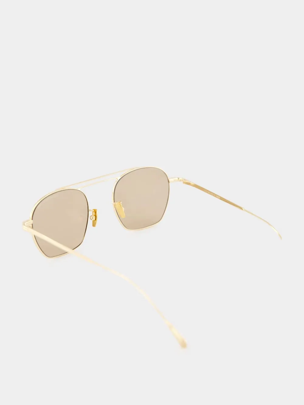 18K Gold Octagonal Aviator Sunglasses sold by Fashion Clinic product image thumbnail 4