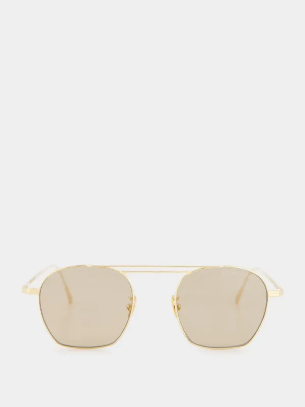 18K Gold Octagonal Aviator Sunglasses sold by Fashion Clinic