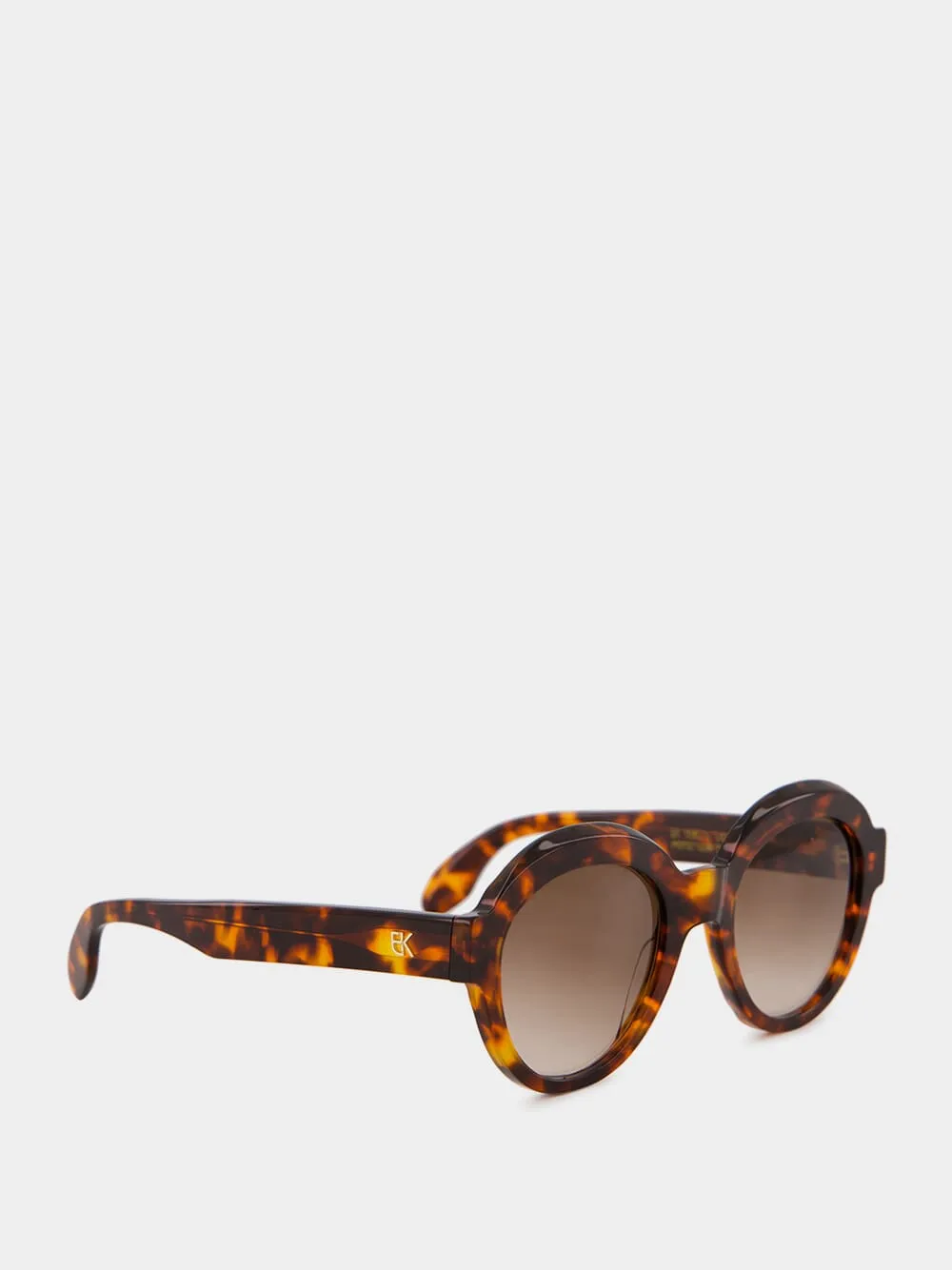 Tortoise Round Sunglasses in Ecaille Bronze sold by Fashion Clinic product image thumbnail 2
