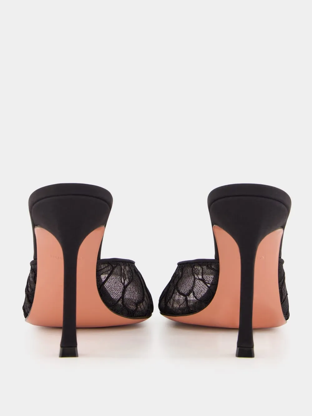 Black Alexa Lace High-Heel Mules sold by Fashion Clinic product image thumbnail 5