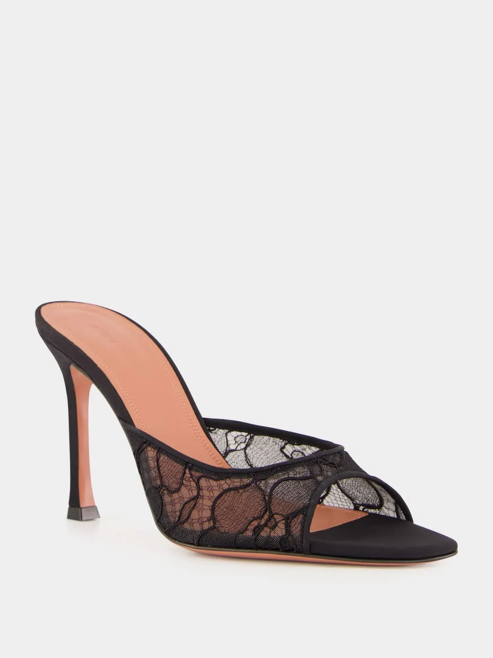 Black Alexa Lace High-Heel Mules sold by Fashion Clinic product image thumbnail 2